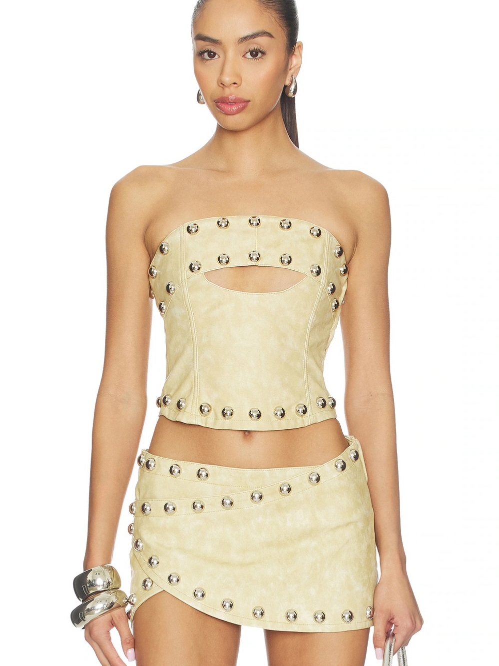 Jaded London Vinta Corset with Oversized Studs